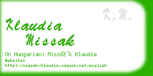 klaudia missak business card